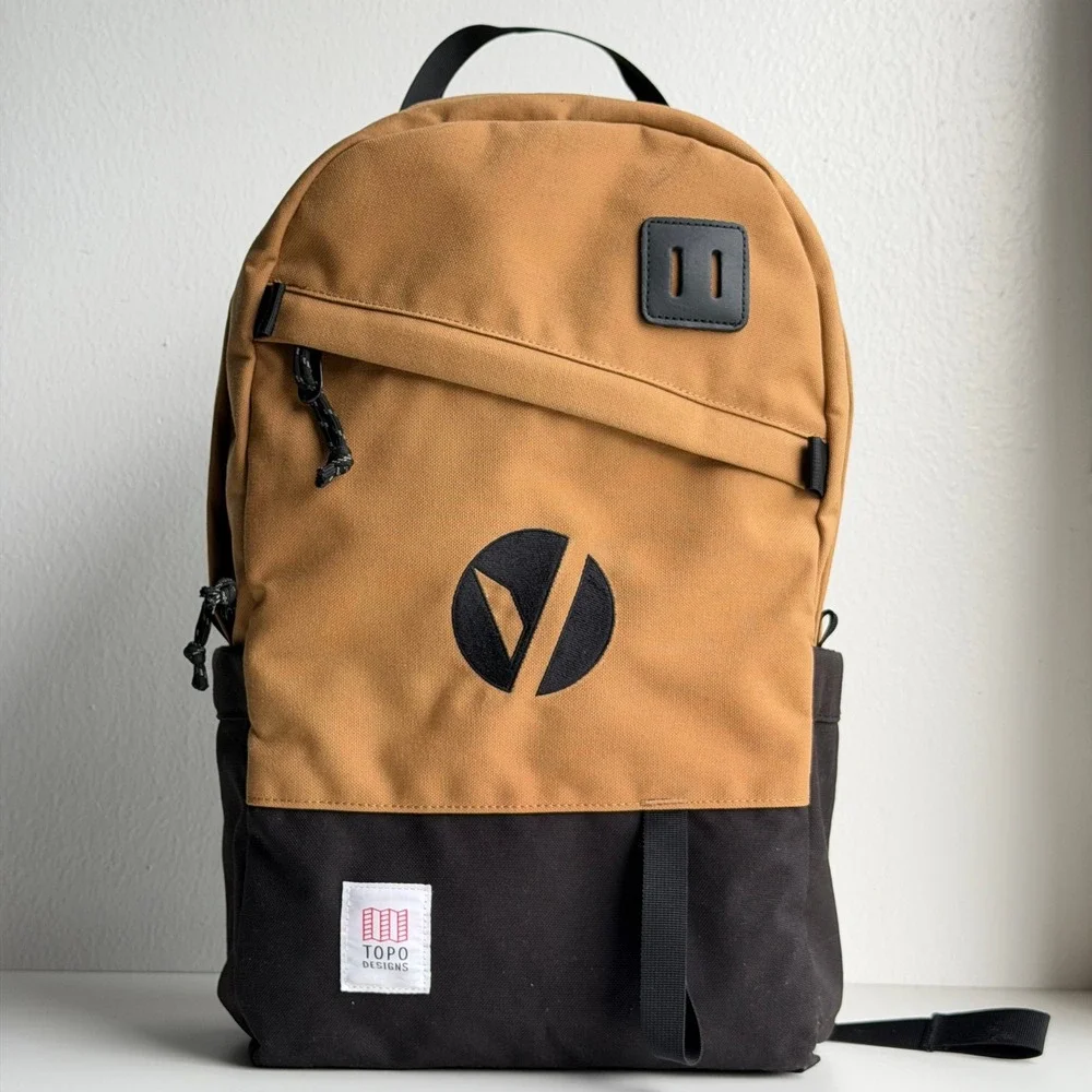 Topo Designs Daypack Classic Backpack Brown Canvas Outdoor Laptop Bag Travel